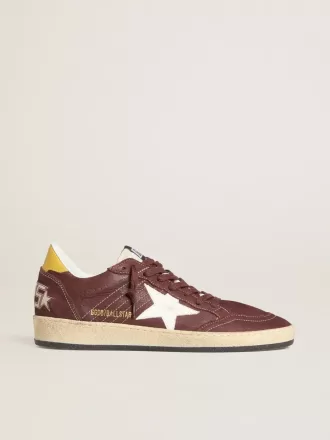 Ball Star til kvinder i chokoladebrun nubuck med læderstjerne og hælkappe