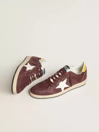 Ball Star til kvinder i chokoladebrun nubuck med læderstjerne og hælkappe