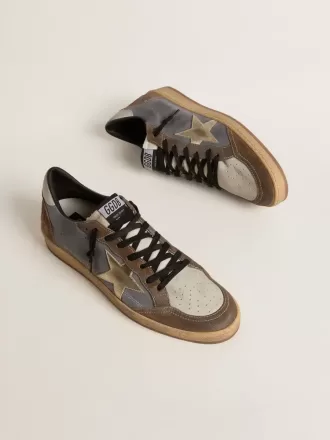 Ball Star til mænd i nubuck og ruskind med guldmetallisk stjerne
