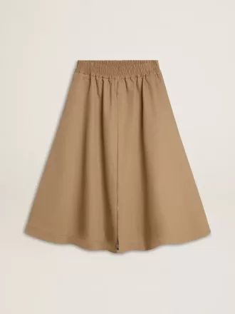 Beige cirkelskørt til kvinder