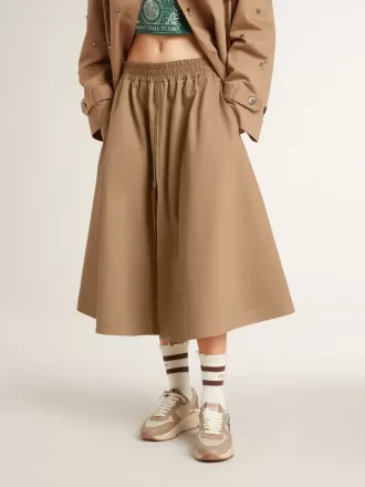 Beige cirkelskørt til kvinder