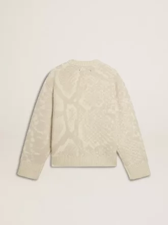 Beige CNY-sweater med mønstre til kvinder