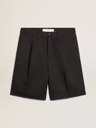 Bermudashorts til mænd i mørkeblå uld