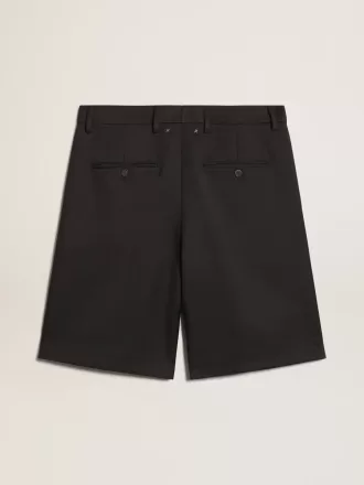 Bermudashorts til mænd i mørkeblå uld