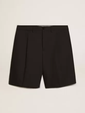 Bermudashorts til mænd i sort bomuld