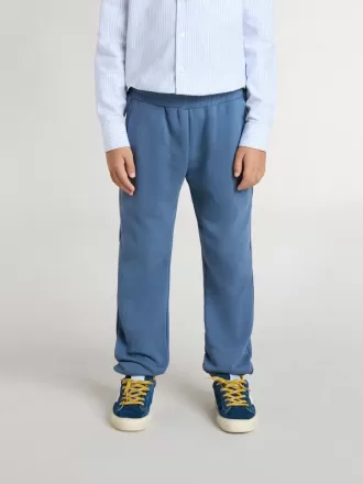 Blå joggingbukser til børn med broderi