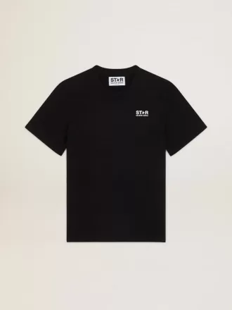 Black Star Collection T-shirt med kontrastfarvet hvidt logo og stjerne