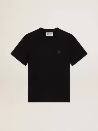 Black Star Collection T-shirt med tone-i-tone stjerne på fronten