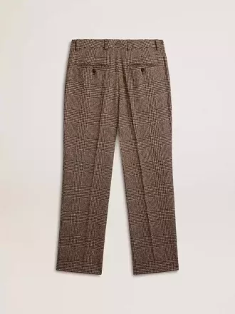 Bløde houndstooth-bukser til mænd