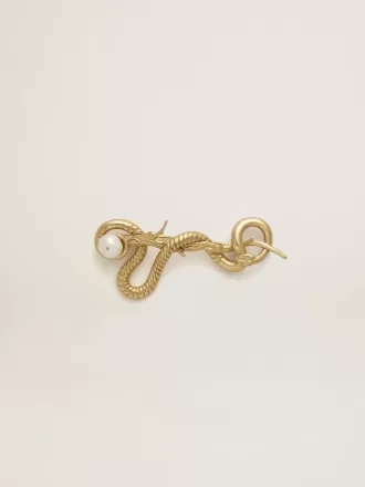CNY antik guld slangeformet broche