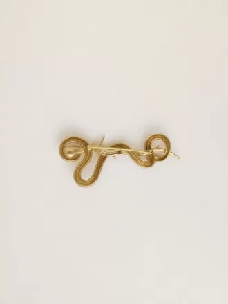 CNY antik guld slangeformet broche