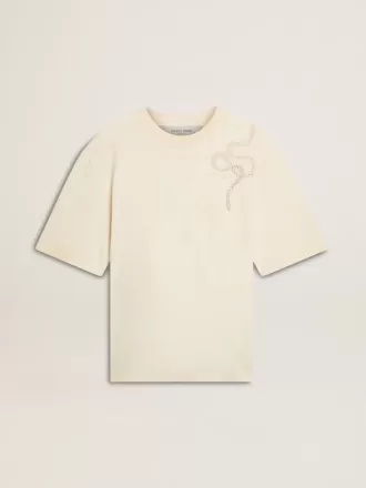 CNY slidt hvid T-shirt med afslappet pasform