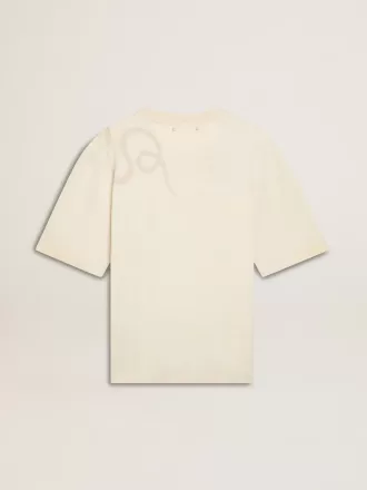 CNY slidt hvid T-shirt med afslappet pasform