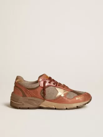 Dad-Star til kvinder i nubuck med guldfarvet læderstjerne og ruskindshælkappe