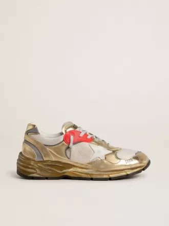 Dad-Star til mænd i mesh og guldfolieret læder med hvid læderstjerne