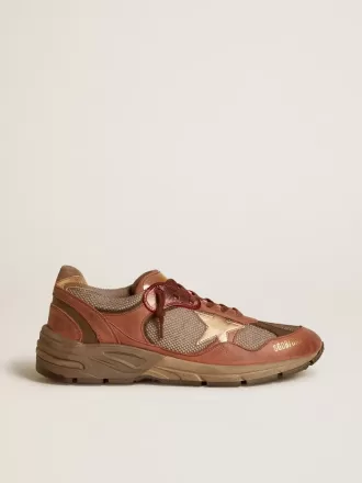 Dad-Star til mænd i nubuck med guldfarvet læderstjerne og ruskindshælkappe