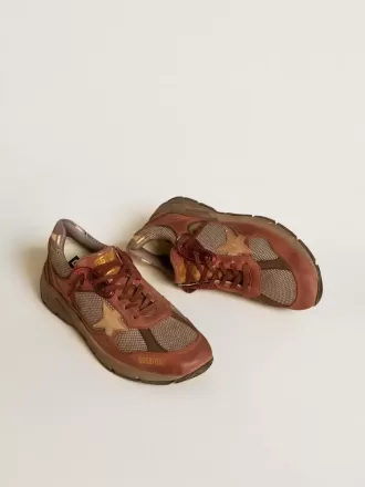 Dad-Star til mænd i nubuck med guldfarvet læderstjerne og ruskindshælkappe