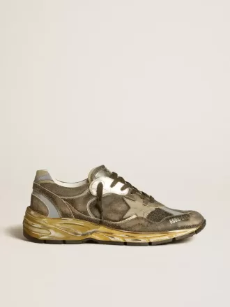 Dad-Star til mænd i ruskind og nylon med khaki læderstjerne og hælkappe