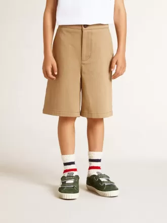 Drengeshorts i beige bomuld