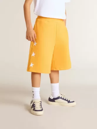Drengeshorts i sennepsgul