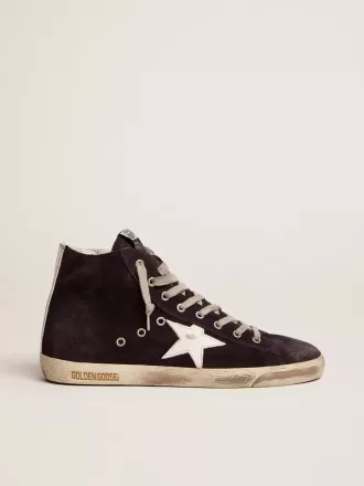 Francy sneakers i læder med læderstjerne og hælkappe