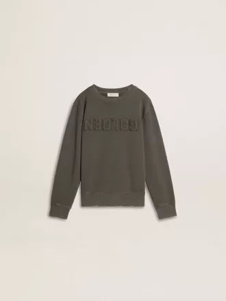 Grå sweatshirt til børn med hævet logo