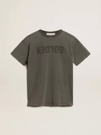 Grå T-shirt-kjole til kvinder med distressed-behandling
