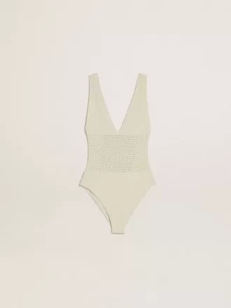 Hæklet bodysuit til kvinder i hvid bomuld