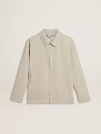 Herrejakke i khaki uldblanding