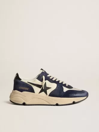 Herresko Running Sole i sort og beige nappalæder med sort stjerne og hælkappe