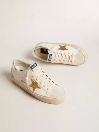 Hi Star med Swarovski-krystalstjerne og sølvfarvet læderhælkappe