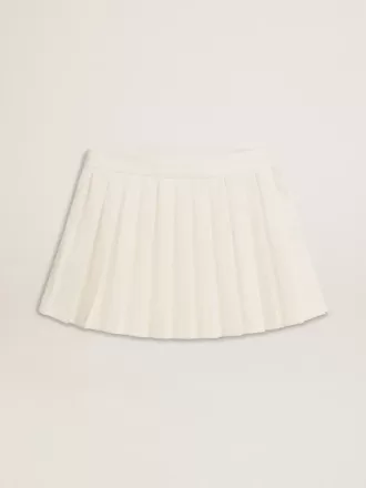 Hvid plisseret Star miniskirt