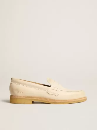 Jerry loafer i smørhvidt læder