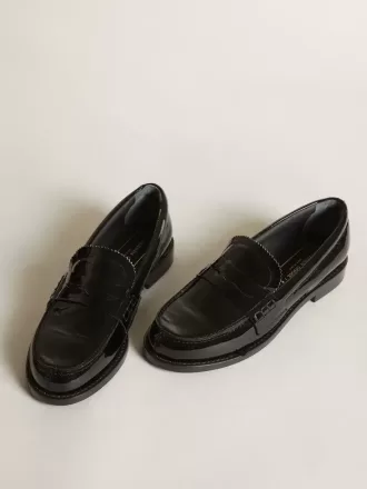 Jerry loafer i sort laklæder
