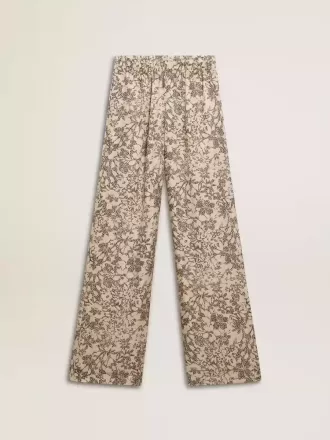 Joggingbukser til kvinder med blomsterprint