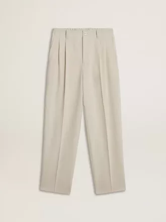 Joggingbukser til mænd i khaki uldblanding