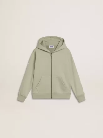 Lysegrøn sweatshirt med lynlås