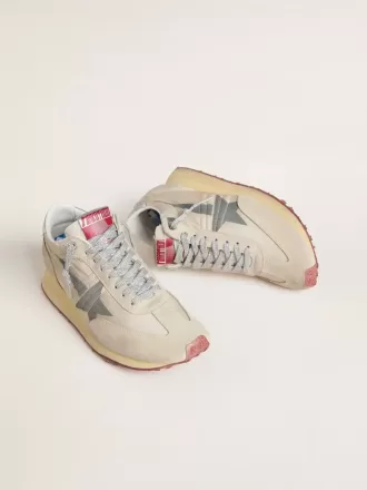 Marathon til kvinder med beige nylonoverdel og grå stjerne