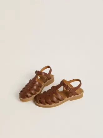 Maxime Junior sandaler i brunt læder