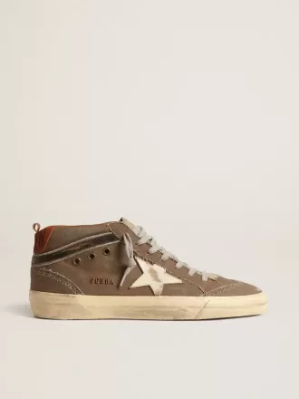 Mid Star i grøn canvas med læderstjerne og sort flash