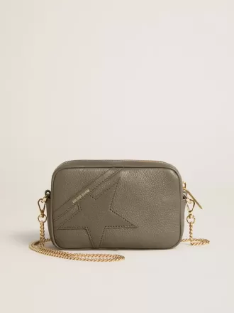 Mini Star Bag i salviegrønt læder med tone-i-tone stjerne Mini Star Bag i salviegrønt læder med tone-i-tone stjerne