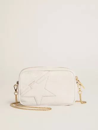 Mini Star Bag i smørhvidt læder med tone-i-tone stjerne Mini Star Bag i smørhvidt læder med tone-i-tone stjerne