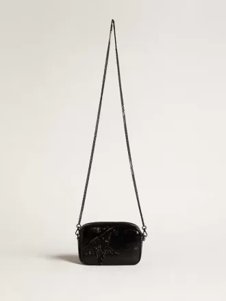 Mini Star Bag i sort læder med Swarovski-krystalstjerne Mini Star Bag i sort læder med Swarovski-krystalstjerne