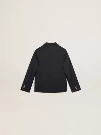 Mørkeblå dobbeltradet blazer med knapper til drenge
