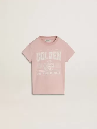 Piger’s lyserød T-shirt med hvidt tryk
