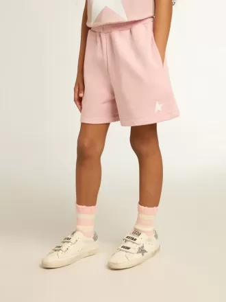Pigeshorts i pink med hvid stjerne