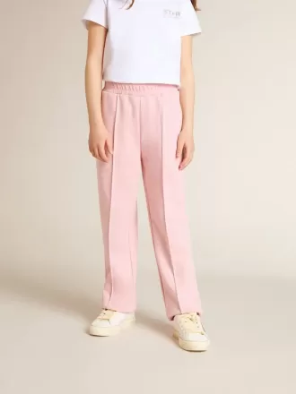 Pink joggingbukser med glitterstjerne foran