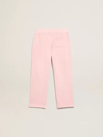 Pink joggingbukser med glitterstjerne foran