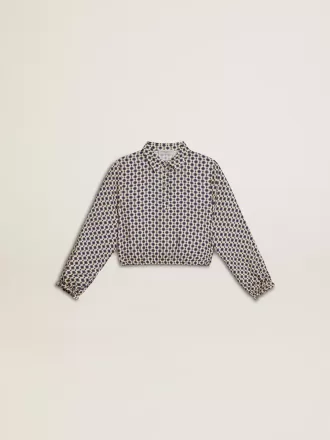 Polo til piger med geometrisk print