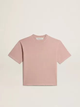 Pulverrosa T-shirt med omvendt logo på ryggen – Jersey Capsule